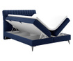 Madison Galaxy Blue Boxspring ágy tárolóhellyel és védőmatraccal 160x200 cm