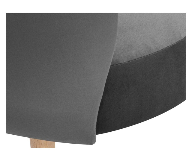 Scaun Kooko Home, Velvet Marimba Light Grey, gri deschis, 53x60x84 cm