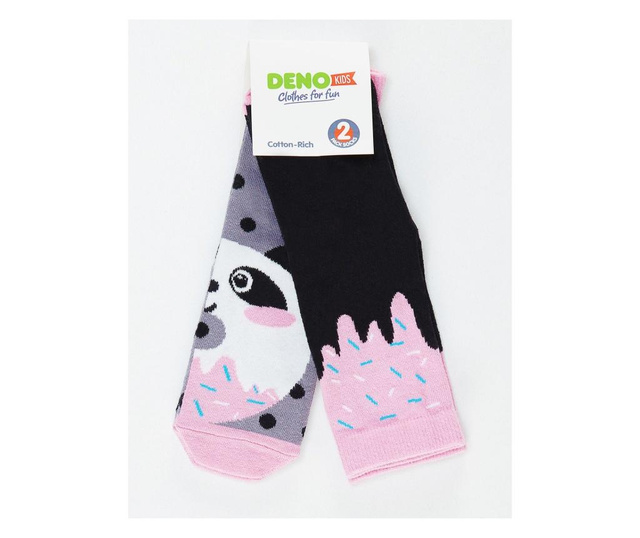 Sada 2 párov detských ponožiek Panda&Cream 2-3 years