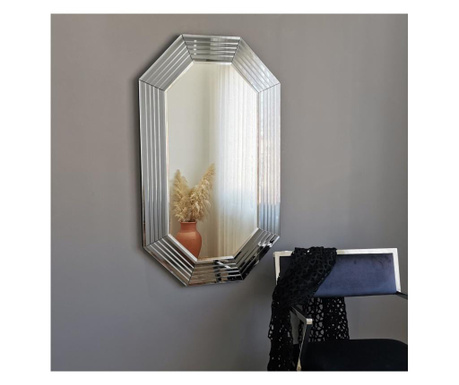 Oglinda de perete Neostill, PAL melaminat, 60x2x100 cm, argintiu