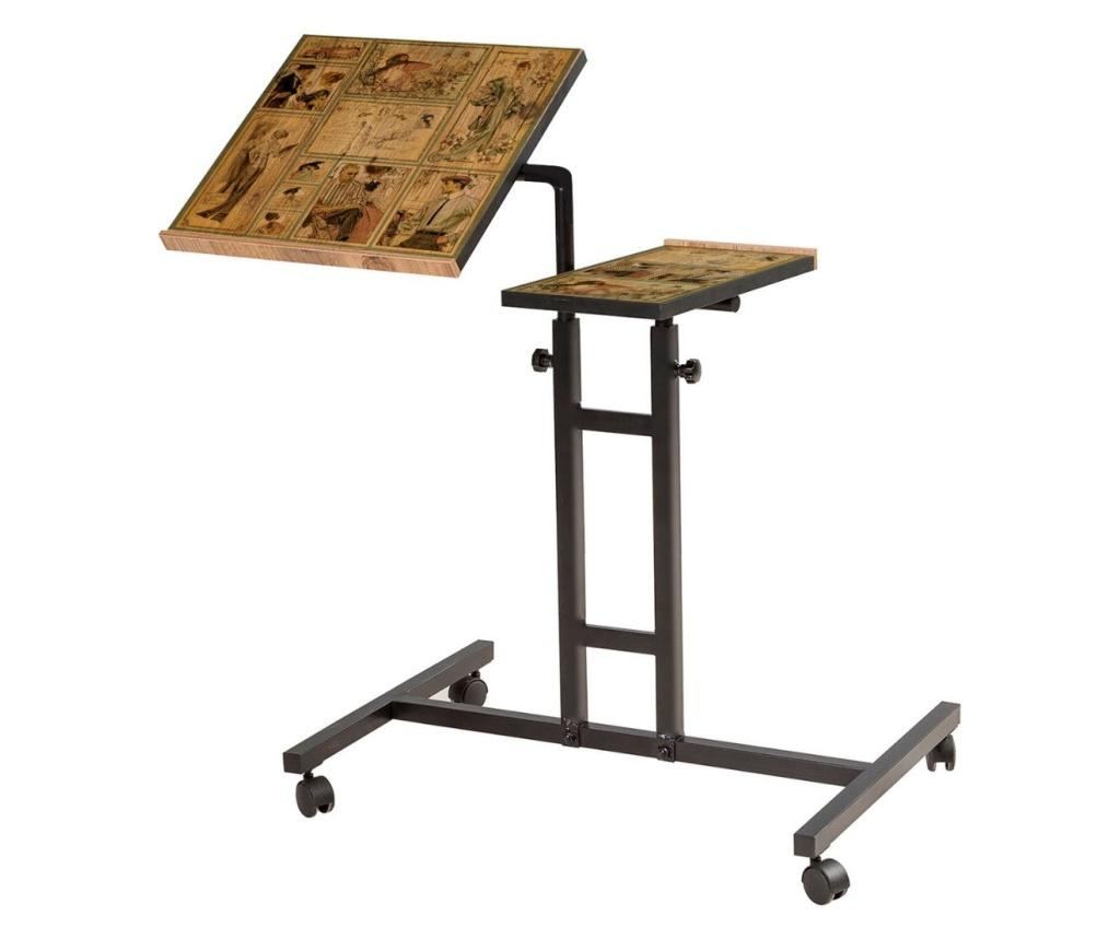 Regulowany stolik pod laptop z kółkami - 2
