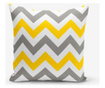 Minimalist Cushion Covers Yellow Grey Home Sweet Home Zigzag 4 db Párnahuzat 45x45 cm