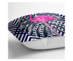 Комплект 4 калъфки за възглавница Minimalist Cushion Covers Purple Home Flamingo Zigzag 45x45 см