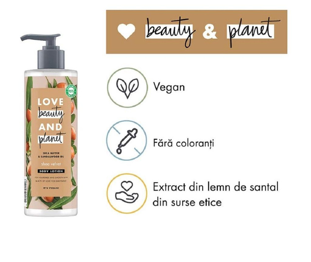 Losjon za telo Love Beauty and Planet Shea&Sandalwood 400 ml