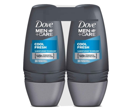 Set 2 moških roll-on deodorantov Dove Cool Fresh 100 ml
