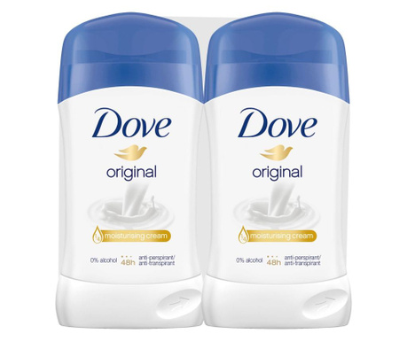 Sada 2 tyčinky dezodorantov Dove Original 80 ml