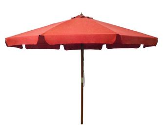 Suncobran za vanjsku upotrebu, drveni stup, crvenkasti, 330 cm