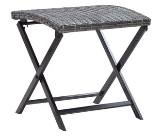 Sklopiva stolica, siva, od poliratana