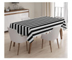 Покривка за маса Minimalist Tablecloths Black White Striped Timeless Classic 120x140 см