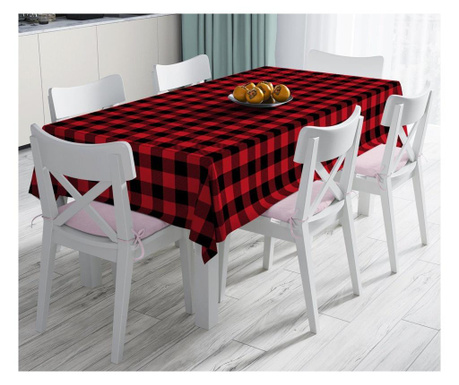 Minimalist Tablecloths Black and Red Classics Plaid Asztalterítő 120x140 cm