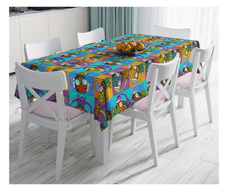 Fata de masa Minimalist Tablecloths Popart Pineapple Colorful 120x140 cm