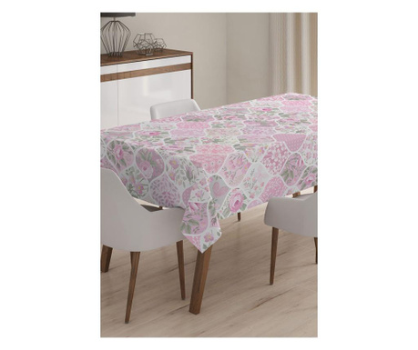 Ubrus Minimalist Tablecloths Pink Ethnic Floral 120x140 cm