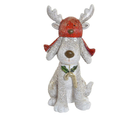 Decoratiune Item International, Christmas Traditional, rasina, 7x7x14 cm, rosu