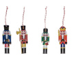 Set 12 decoratiuni suspendabile Item International, Christmas Fantasy, MDF, 2x21x14 cm, multicolor/alb