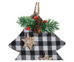 Set 2 decoratiuni suspendabile Item International, Alpine Christmas, LED, negru/alb