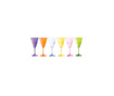Set 6 pahare pentru vin H&h, sticla, multicolor, 9x9x21 cm