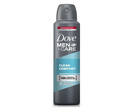 ανδρικό αποσμητικό σπρέι Dove Clean Comfort 150 ml