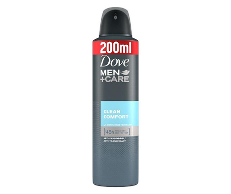 ανδρικό αποσμητικό σπρέι Dove Clean Comfort 200 ml