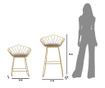 Set 2 barske stolice