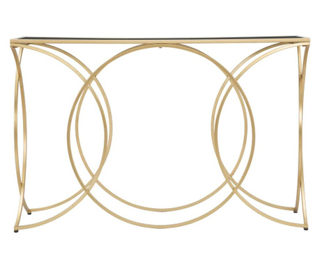 Consola Mauro Ferretti, fier, 120x40x79 cm, auriu/negru