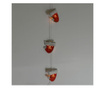 Decoratiune cu LED Inart, placaj, rosu/alb, 230x3x3 cm