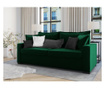 Canapea extensibila 3 locuri Cosmopolitan Design, Brussels Bottle Green, verde, 186x98x88 cm