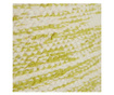 Килим Relaxdays, памук, ръчно тъкано, с ресни, 70 х 140 см, Крем/Зелен  70 x 140 см