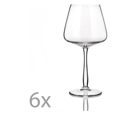 Комплект чаши бяло/червено вино Bohemia Crystal-banquet Burgundy, 570 мл, Кристал, 6 бр