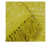 Covor bumbac Relaxdays, cu franjuri, lucrat manual, grosime 1 cm, crem-verde deschis, 60 x 90 cm