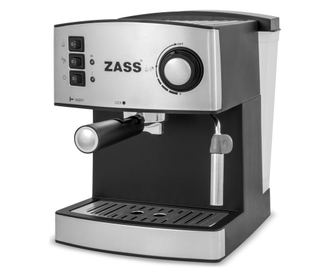 Espressor manual Zass ZEM 04, 850 W, 1.6 L, 15 bar, Argintiu
