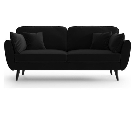 Auteuil Uni Black Háromszemélyes kanapé
