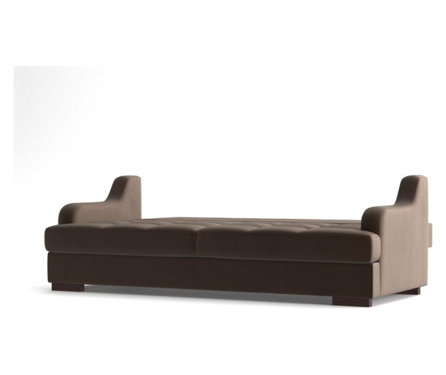 Canapea extensibila cu 4 locuri Marie Claire Home, Lynette Dark Brown, maro inchis, 228x98x86 cm