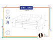 Gallieni Black Háromszemélyes kanapé