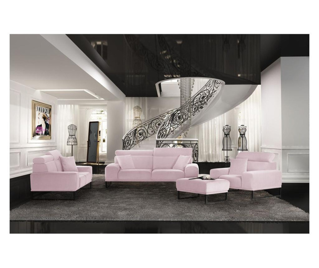 Fotoliu L'officiel Interiors, Georgia Pink, roz, 122x87x93 cm