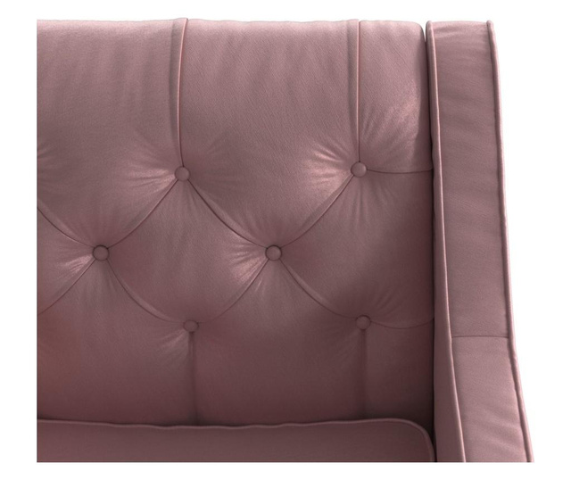 Canapea 2 locuri Ted Lapidus Maison, Dollie Powder Pink, roz pudra, 163x75x78 cm