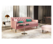 Canapea 2 locuri Ted Lapidus Maison, Dollie Pink, roz, 163x75x78 cm