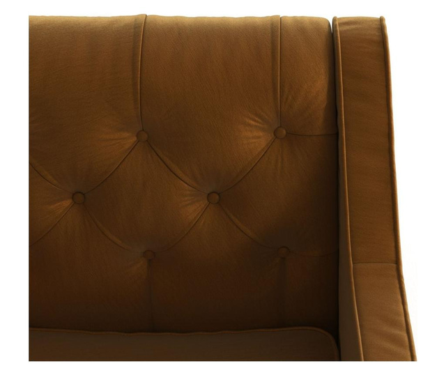 Canapea 3 locuri Ted Lapidus Maison, Dollie Golden, auriu, 195x81x78 cm
