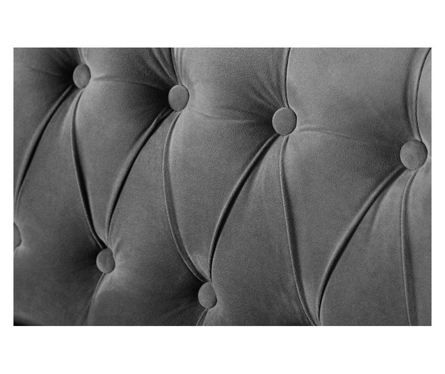 Canapea 3 locuri Rodier Interieurs, Dentelle  Dark Grey, gri inchis, 137x66x76 cm