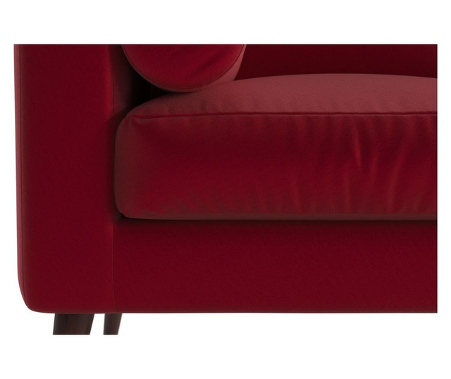 Canapea 3 locuri Ted Lapidus Maison, Duzzi Red, rosu, 182x78x89 cm