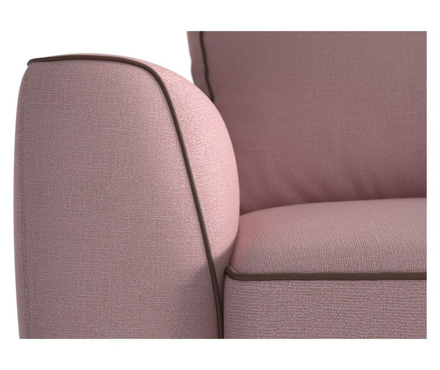 Canapea 3 locuri Marie Claire Home, Alice Rose, roz trandafiriu, 222x92x90 cm
