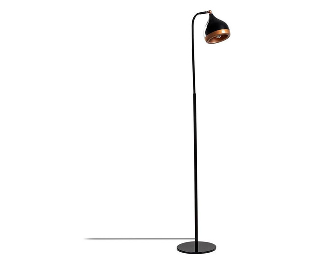 Lampadar Opviq, corp din metal, max. 100 W, E27, negru/aramiu, 40x28x165 cm