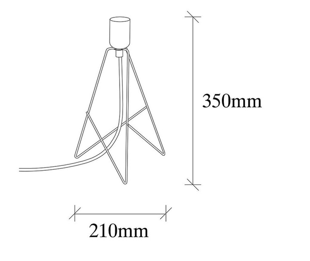 Lampa de masa Sheen, corp din metal, max. 100 W, E27, negru/aramiu, 21x21x35 cm