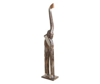 Decoratiune Inart, Elephant, lemn de mesteacan, S, natural/bej