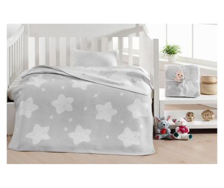 Kουβέρτα μωρού Star Light Grey