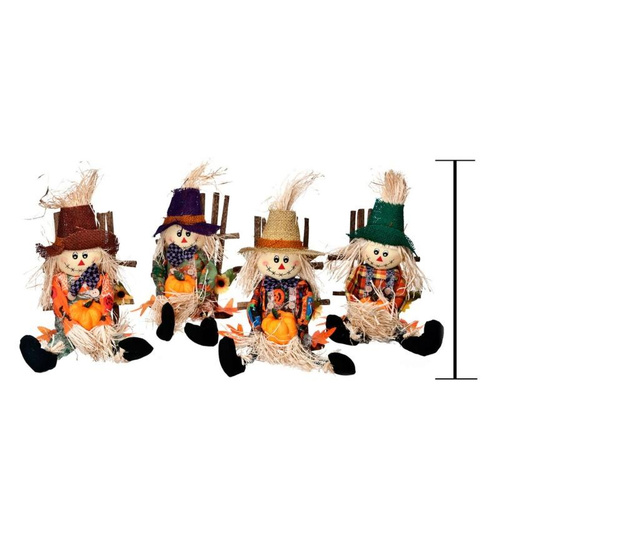 Set 4 decoratiuni Scarecrow Halloween