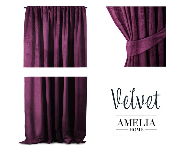 Velvet on pleat Sötétítő 140x270 cm