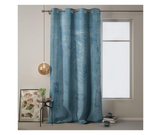 Draperie Ameliahome, Velvet Eyelets, poliester, 140x270 cm, albastru