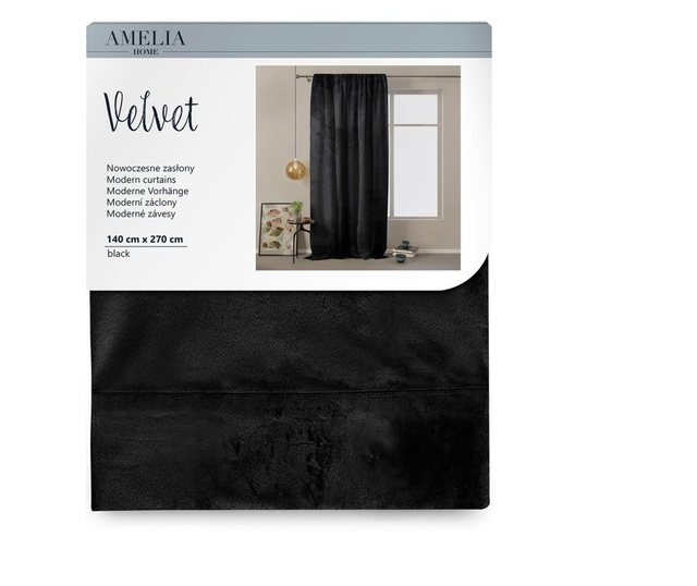 Κουρτίνα Velvet on pleat 140x270 cm