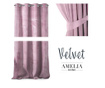 Draperie Ameliahome, Velvet Eyelets, poliester, 140x270 cm, roz