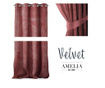Draperie Ameliahome, Velvet Eyelets, poliester, 140x270 cm, roz trandafiriu